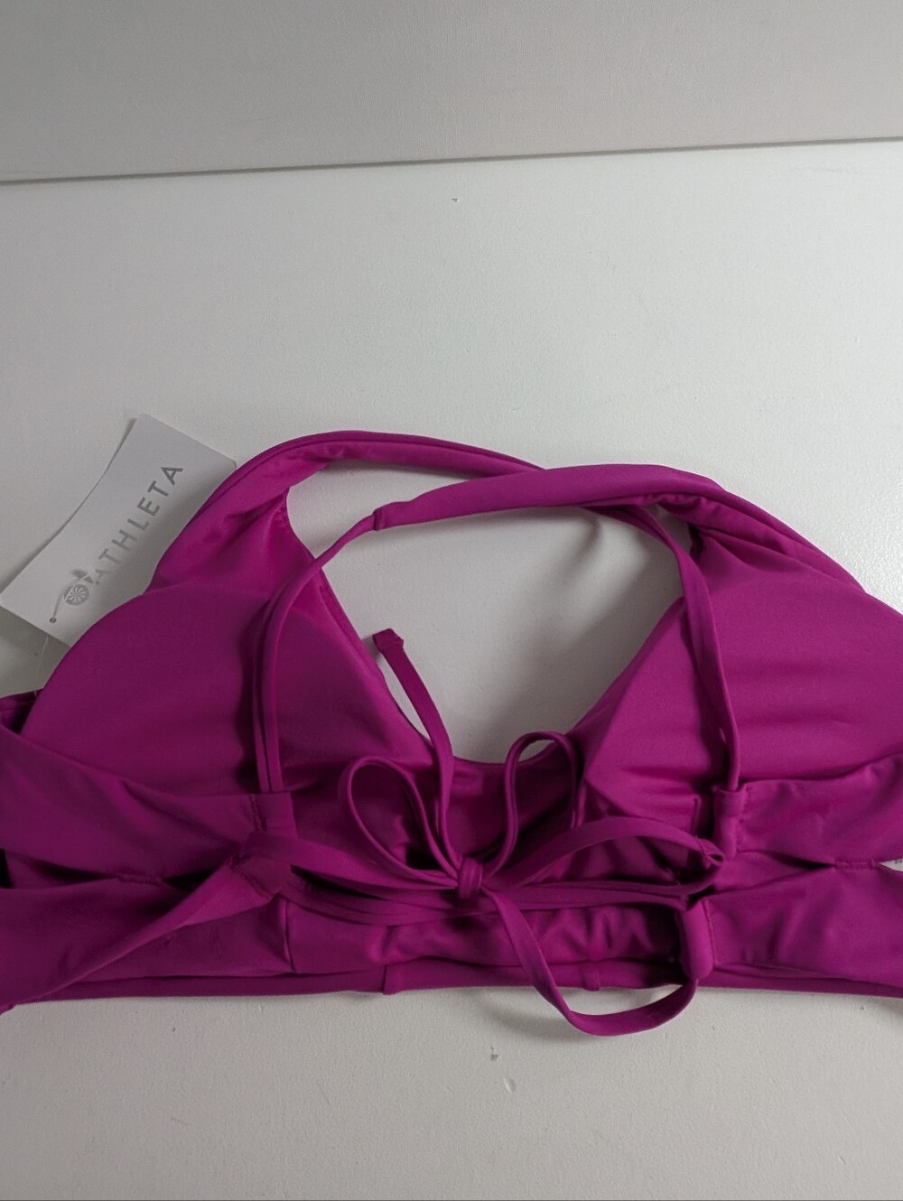 Athleta Triangle swim Bikini Top D-DD Cup Pink Size XL Beach UV Protection New - Picture 9 of 12